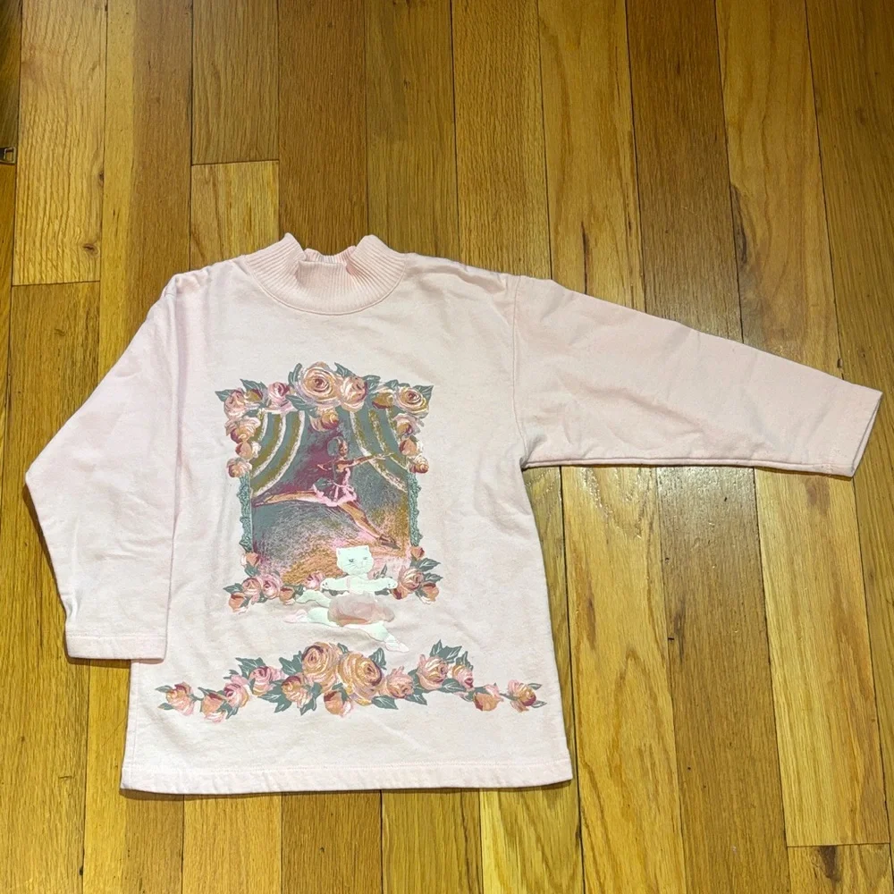 Vintage 1990s Spumoni Ballet Kitty Sweatshirt‎